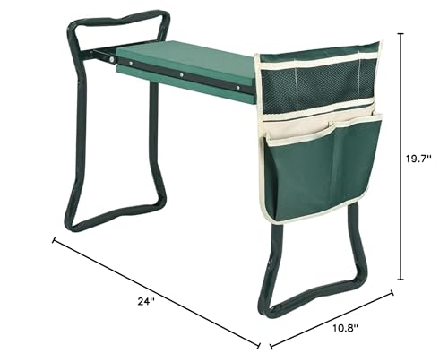 TJHSM Multifunctional Garden Kneeler & Seat - Heavy Duty Folding Kneeling Bench with Handles, Ideal for Gardening and Sitting - Perfect Garden Stool for Seniors Women