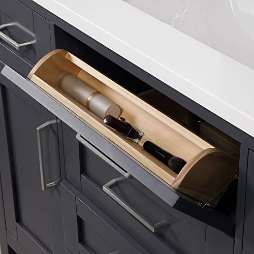 OVE Decors Maya Bathroom Vanity and Double Sink Combo with Countertop | Backsplash included | Fully Assembled Vanity Set, 60 in., DOVE Grey