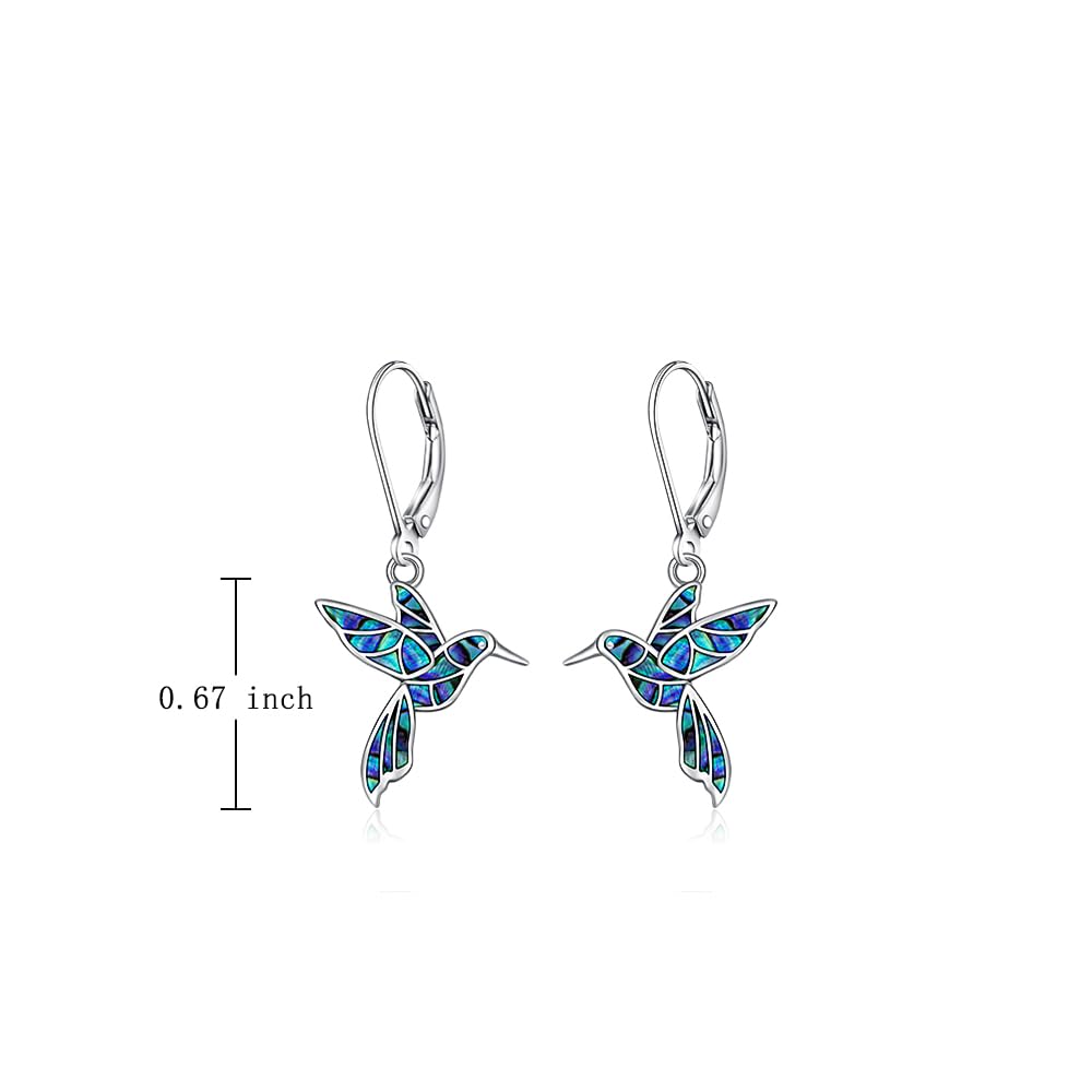 Hummingbird Earrings for Women Sterling Silver Hummingbird Earrings Dangle Jewelry Gifts for Women Unique Christmas Birthday Gifts