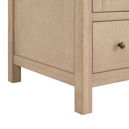 Alaterre Furniture Lucca Bathroom Vanity - Freestanding Cabinet Without Sink - 60 Inch Wood Bathroom Vanity with Soft-Close Doors and Three Drawers - for Double Sink Cabinet (Natural)