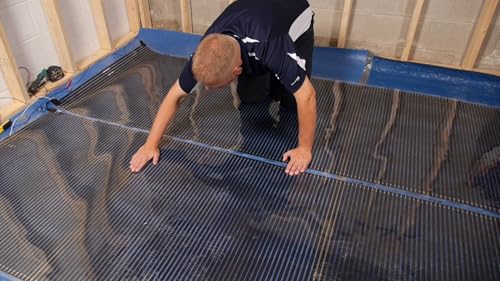 QuietWarmth Float QWARM3x5F240 Radiant Floor Heating Mat for Below Laminate, Wood, Luxury Vinyl Floating Flooring- Cuttable Mat Size 3'x5' 240 Volt (Covers 15sf)