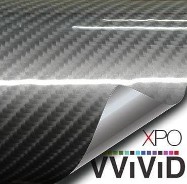 Dark Grey High Gloss Carbon Fiber Tek R Vinyl Wrap Film (25ft x 5ft)