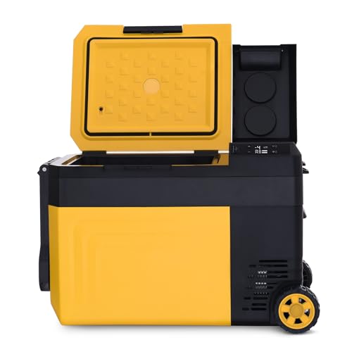 Newair 25 Qt. Portable Electric Cooler, 12v Car Mini Fridge, Hard Lunch Box for Jobsite, Workshop, Camping | Battery Powered Outdoor Cooler by 18/20V Dewalt, Bosch, Makita, Milwaukee Tool Batteries