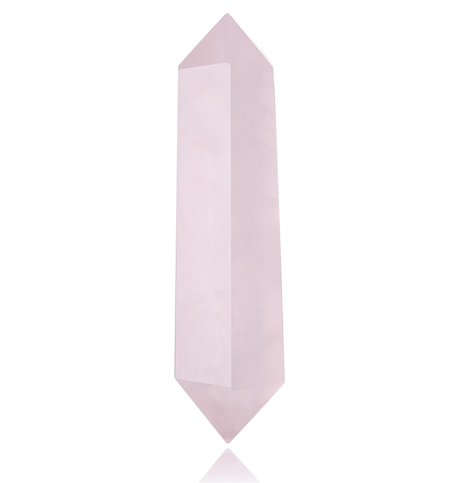 YATOJUZI 3.5" Rose Quartz Healing Crystals Wand Natural Crystals and Healing Stones Large Hexagonal Rose Quartz Crystal Points for Meditation Divination Reiki Energy Balancing 1PCS