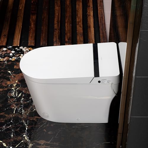 WOODBRIDGE Smart Toilet,Auto Open & Close,Foot Sensor Operation,Auto Flush,Heated Seat,Tankless One Piece Elongated Toilet,T-0099