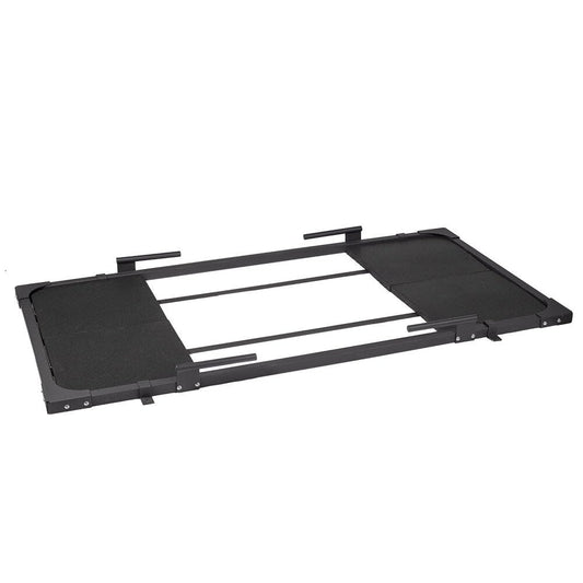Titan Fitness Half Deadlift Platform, 8FT x 4FT Bolt-Together Steel Frame with 4 Pack Rubber Tiles, Olympic Strength Training Dedicated Lifting Space, Protects Floor, Weights, Bar, Includes Band Pegs