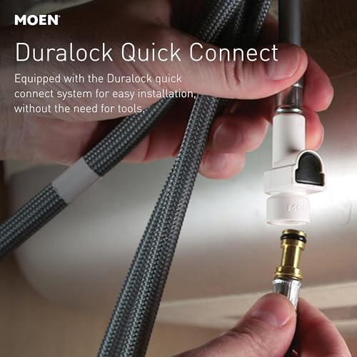Moen Inara Bronzed Gold Spring Pulldown Kitchen Faucet with Pre-Rinse and Power Boost, Modern Kitchen Faucet, One-Handle Easy Installation, 87863BZG