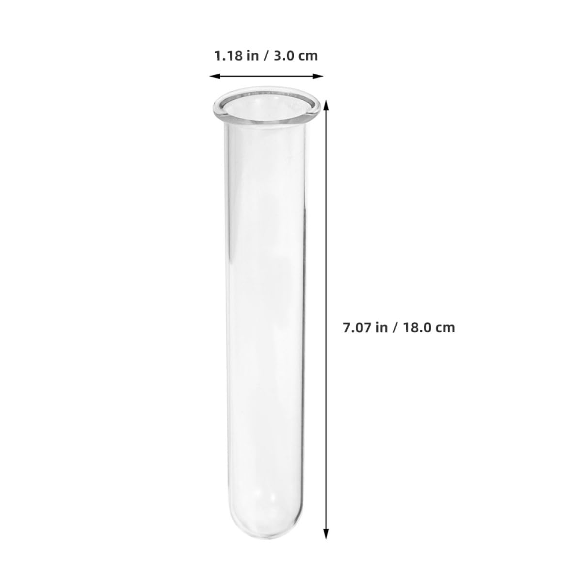 INOOMP Glass Test Tube Vases Hydroponic Plant Holders 2.5X3X18Cm Borosilicate Glass Propagation Tubes for Wall Terrarium and Home Décor 4pcs Set