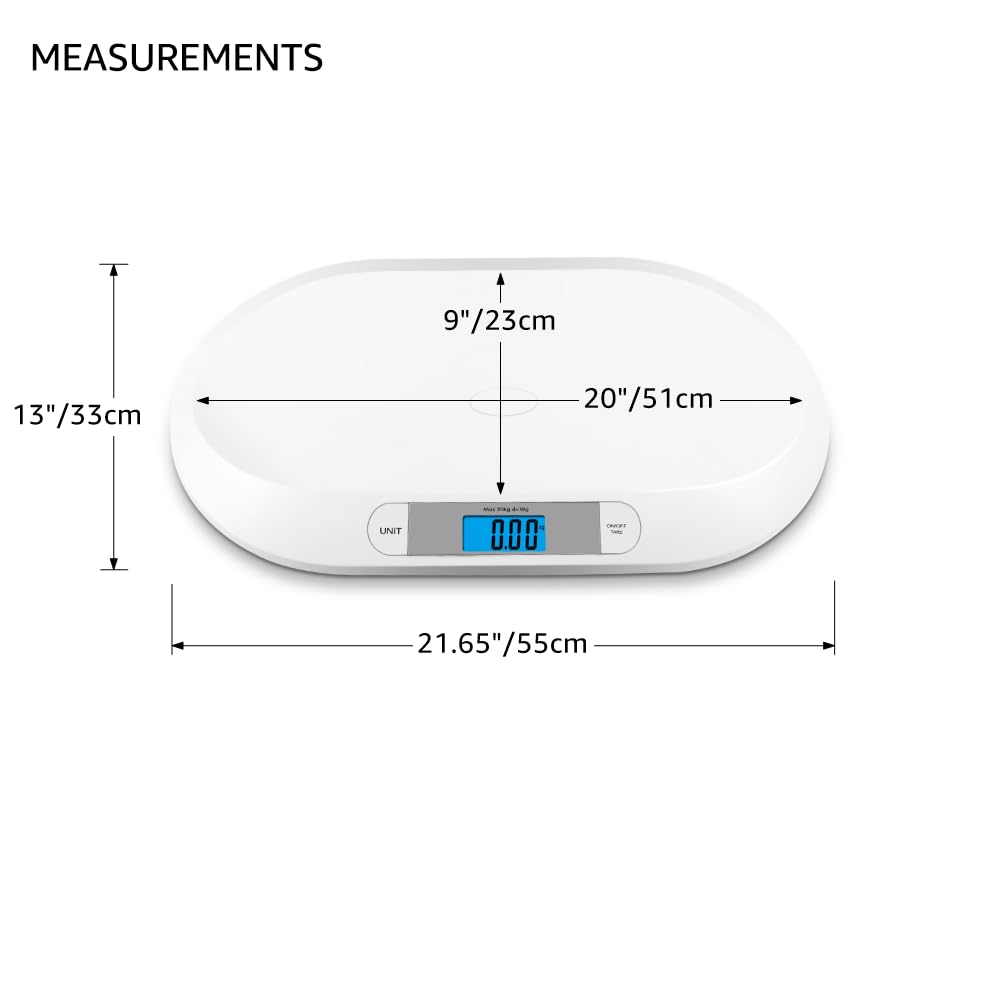 unipaws Digital pet Scale for Dogs Cats Babies. 44 Pound Capacity pounds Grams kilograms and ST:LB Weighing Units. 0.08 lbs Accuracy