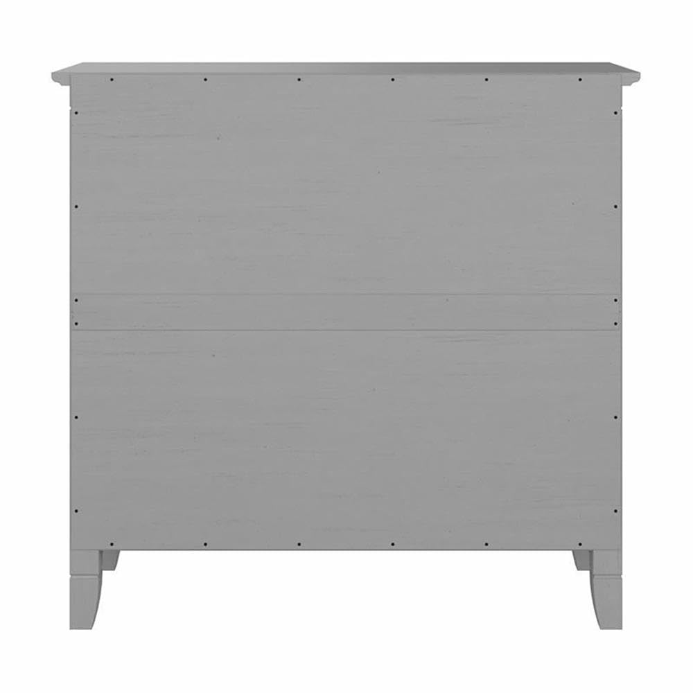 Bush Home Key West Small 2 Shelf Bookcase in Cape Cod Gray, Compact Home Organizer, Vertical Storage Solution, Bookshelf for Office or Living Room