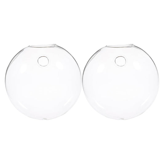 Veemoon 2pcs Wall Hanging Hydroponic Glass Vases for Indoor Plants, Glass Propagation Terrarium Flower Vase Set for Home Décor and Office Display