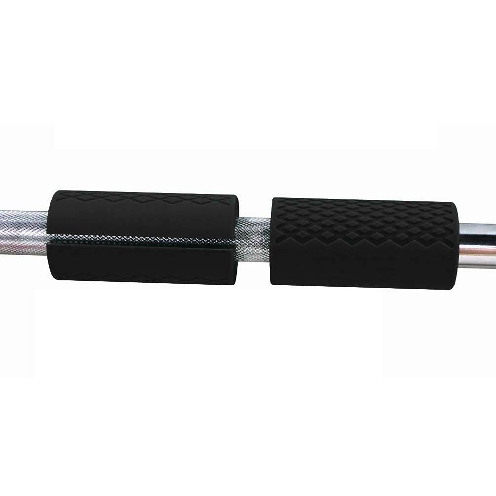IADUMO 1"Barbell Grip Upgraded Thick Dumbbell Grips,Gym Exercise Equipment Dumbbell Grips,Thick Silicone Rubber Arm Blasters Strength Fitness Training,Perfect for Bodybuilding&Weightlifting（Black）