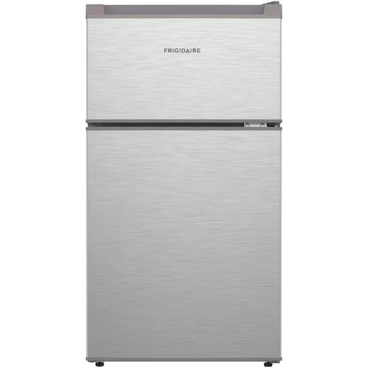 3.1 cu. ft. 2-Door Retro Mini Refrigerator in Stainless Steel