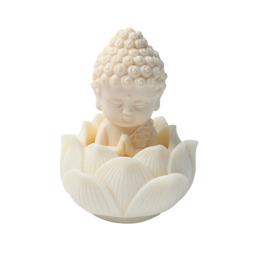 SHIDXIB 2Pcs/1Set Serene Buddha Statues in Lotus Pose Statue Ornament Ideal for Home Office and Car Decor