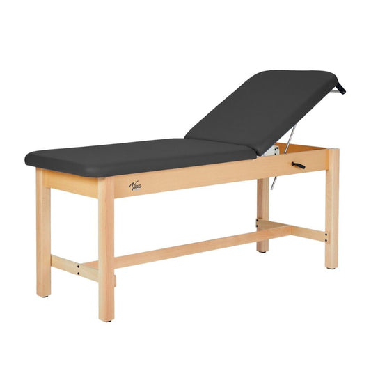 Vivacomfort Aristo H-Brace Tilted Treatment Table, 500 lbs Weight Capacity, Black