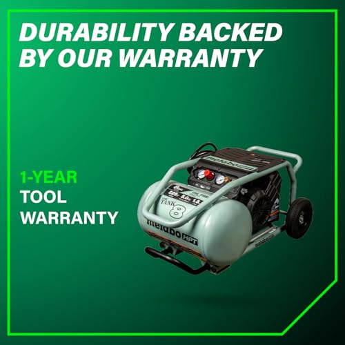 Metabo HPT Air Compressor, THE TANK, 8-Gallon Trolley Air Compressor, 225 PSI, Versatile for Use with Framing, Siding, Finish, or Roofing Nailers, Easy Mobility with Rubber Tires, EC1315S