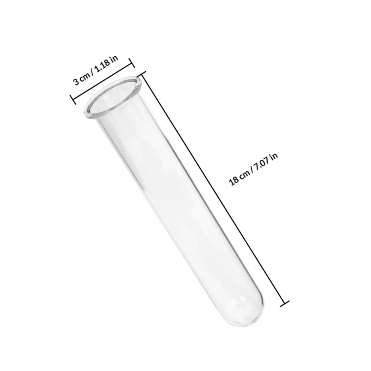 HOOTNEE 4pcs Glass Hydroponic Plant Test Tube Vases 2.5x3x18cm Propagation Tubes for Indoor Terrarium Decor and Desk Plant Cuttings