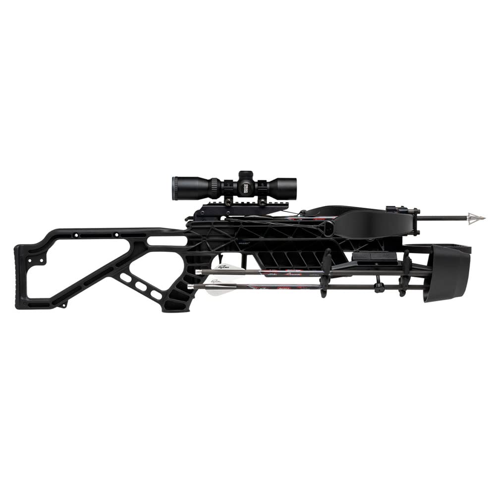 Excalibur Mag AIR Accurate Lightweight Durable Safety Versatile Hunting Archery Crossbow - 1-inch Scope Rings, 3 Quill 16.5" Arrows, 4-Arrow Quiver Included