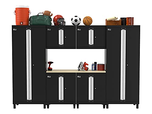 ClosetMaid ProGarage Wall Cabinet with Two Doors, Lock and Shelf, for Garage Storage, Heavy Duty Steel, Black