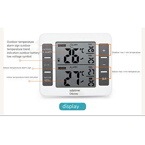 Mini LCD Digital Thermometer Outdoor Temperature Meter with Measurement °C / °F Max Min Value Display