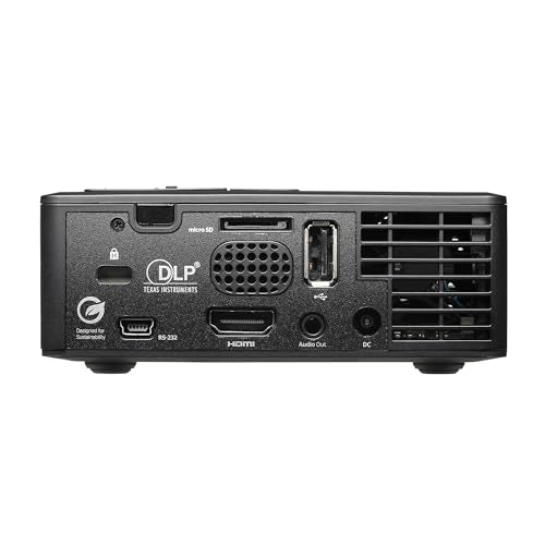 Optoma ML750i Mini Portable Business LED Projector - WXGA 1280 x 800, 450/700 Lumens, Under 1lb., Project via HDMI, USB-A, or MicroSD, Screen Mirror Wirelessly with Mobile Devices