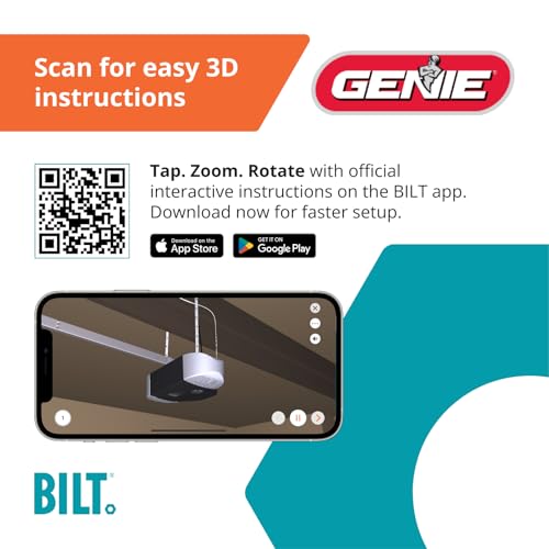Genie QuietLift Connect – WiFi Smart Garage Door Opener with Added Wireless Keypad, ¾ HPC Smart Belt Drive – Compatible with Alexa and Google Assistant, Model 3053-TKV