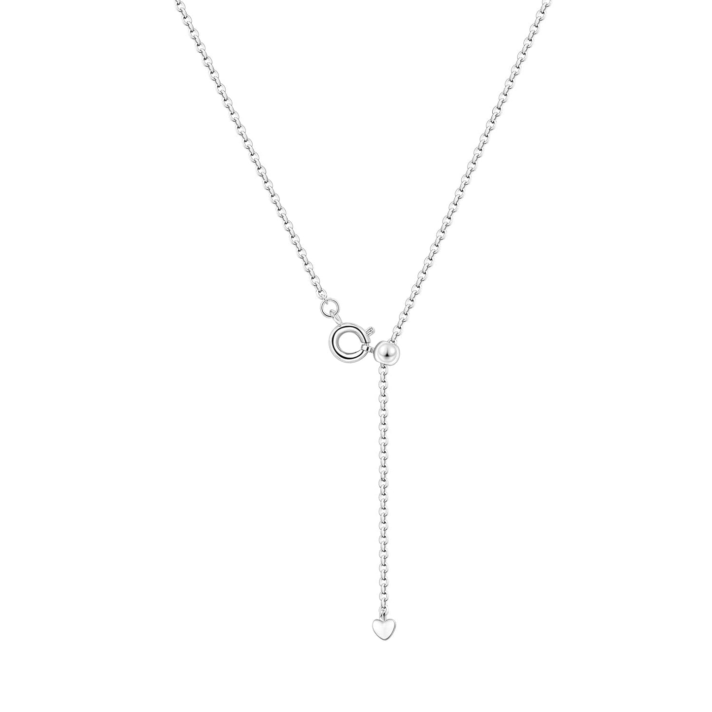 MISEFF 925 Sterling Silver Fashion Pendant Necklace for Women，Fashion Jewelry, 18K Gold Plated， Advanced Retro Series Link Chains ，Basic Multifunctional Accessories Suitable for Multiple Occasions and Daily Wear (Love sliding chain)
