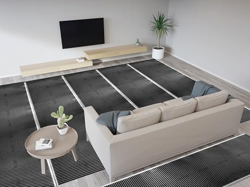 QuietWarmth Float QWARM1.5X10F240 Radiant Floor Heating Mat for below Laminate, Wood, Luxury Vinyl Floating Flooring- Cuttable Mat Size 1.5’x10' 240 Volt (Covers 15sf)