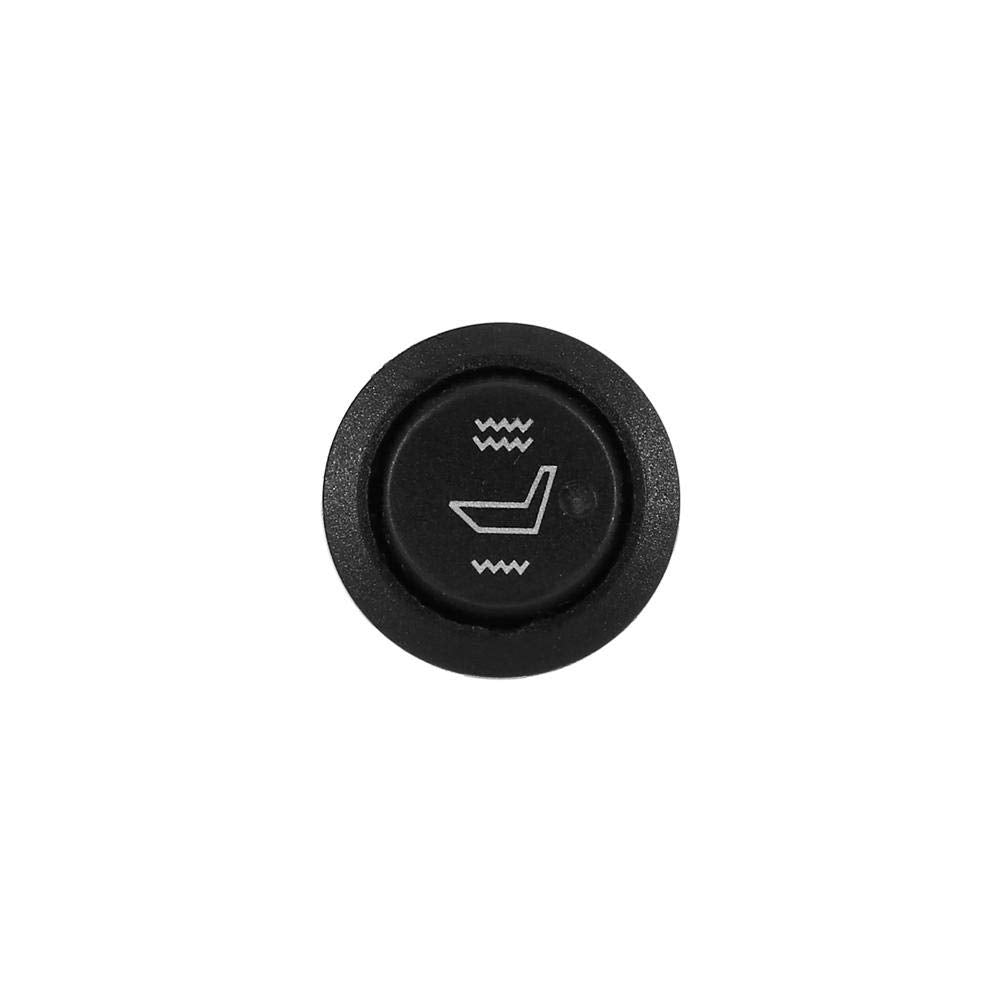 Universal 3 Pin Car Seat Heater Switch, 2X Round Heated Hi Low Off Control 12V 20A
