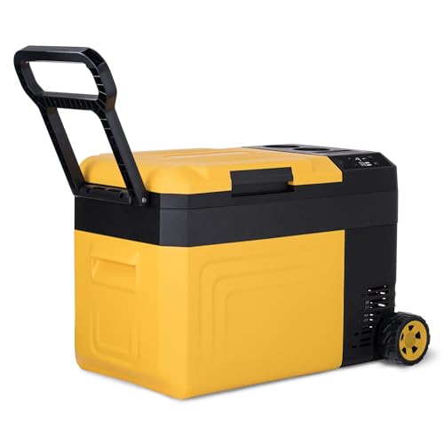 Newair 25 Qt. Portable Electric Cooler, 12v Car Mini Fridge, Hard Lunch Box for Jobsite, Workshop, Camping | Battery Powered Outdoor Cooler by 18/20V Dewalt, Bosch, Makita, Milwaukee Tool Batteries
