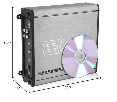 BELVA BPKG212v2 1200W Dual 12" Car Subwoofer with Ported Enclosure, Monoblock Amplifier, Wiring Kit and Remote Bass Knob