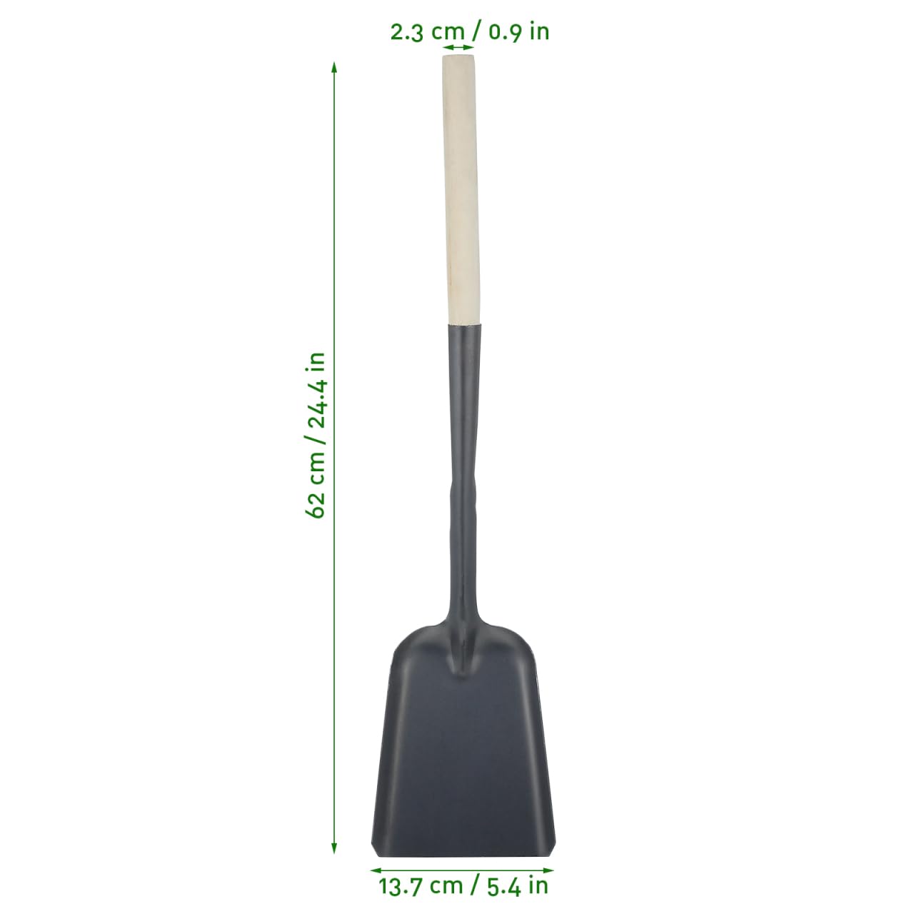 Ash Shovels Fireplace with Long Handle - 24 in Heavy Duty Iron Hot Ash Shovel for Wood Stove Fire Pit Charcoal Grill Pizza Oven Kitchen Camping Gardening Indoor Outdoor