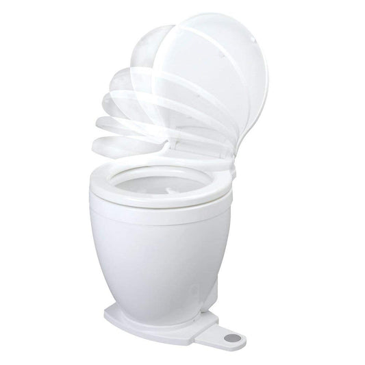 Jabsco 58500-0012, Lite Flush Compact Marine Electric Toilet with Foot Control