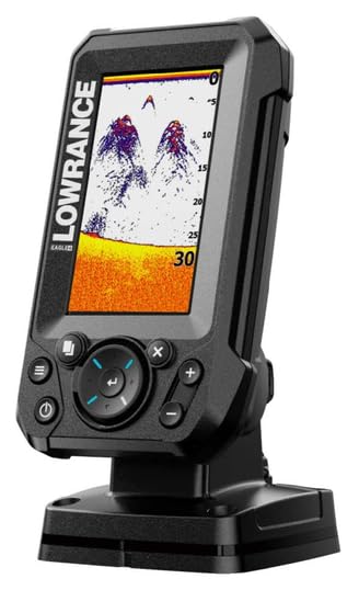 Lowrance Eagle 4X FishFinder with Bullet Transducer, 4-inch IPS Portrait Screen, Black, 000-16110-001