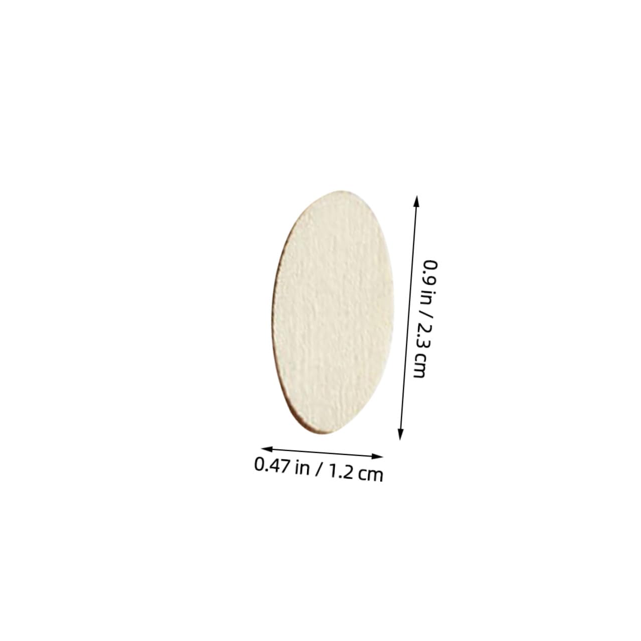 NUOBESTY 200pcs Unfinished Wood Oval Slices Natural Rustic Wooden Cutout Oval Wood Pieces Tag for DIY Craft Wedding Centerpiece Christmas