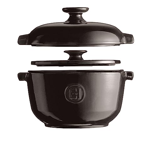 Emile Henry 2.5 qt Rice Pot | Charcoal