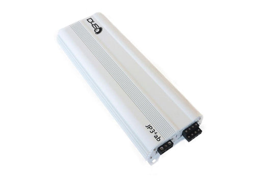 DOWN4SOUND JP34 AB White Gloss 4 Channel Car Audio Amplifier | 590W RMS Class AB Power Amp | Car Stereo Speaker Amplifier | High-Performance Automotive Sound