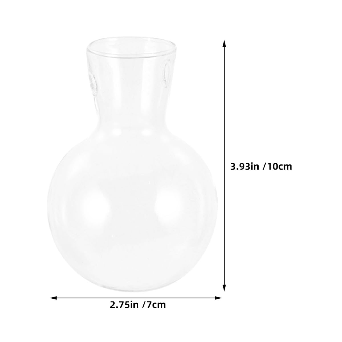 VALICLUD 3Pcs High Borosilicate Glass Flower Vases with Holes and Wooden Stand, Hydroponic Plant Propagation Jars for Indoor Terrarium and Floral Arrangement