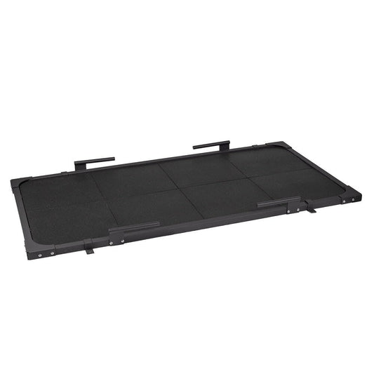 Titan Fitness Full Deadlift Platform, 8FT x 4FT Bolt-Together Steel Frame with 8 Pack Rubber Tiles, Olympic Strength Training Dedicated Lifting Space, Protects Floor, Weights, Bar, Includes Band Pegs