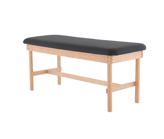 Carenovo 72" Medical Examination Table, Wooden Frame with Navy Cushion, Treatment Bench for Massage and Physical Therapy (Black)