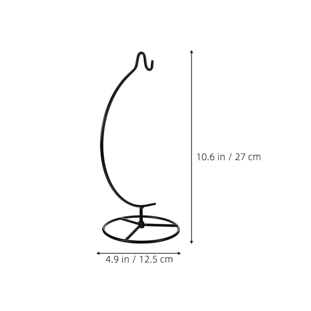 TOVINANNA 2pcs Iron Hook Rack Hanging Ornament Display Stand for Glass Ball Holder and Air Plant Terrarium, Moon-shaped Hanging Hook for Home Décor and Craft Display