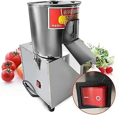 110V 600W Commercial Food Processor Machine, High Power Electric Vegetable Meat Chopper Grinder Stainless Steel Adjustable Thickness Food Slicer - 110volt 120kg/h, Granular Type