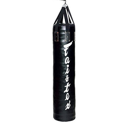 Fairtex HB6 6 Ft. Banana Bag Punching Bag for Muay Thai, Boxing, Kickboxing, MMA (HB6 Black Unfilled) - 14.17" W x 70.87" H