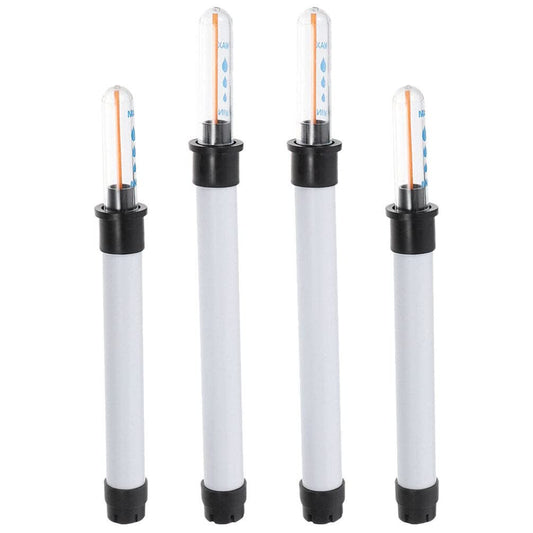 DOITOOL Water Level Indicators 4Pcs Plant Water Meter with Visual Window Shortage Display for Garden and Potted Plants 7.87In Durable Outdoor Gauge for Soil Moisture Monitoring
