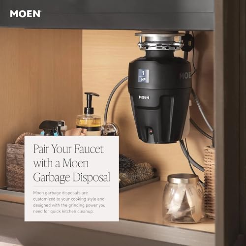 Moen Inara Matte Black Spring Pulldown Kitchen Faucet with Pre-Rinse and Power Boost, Modern Kitchen Faucet, One-Handle Easy Installation, 87863BL