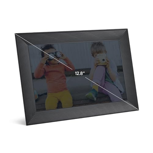 Aura Carver HD WiFi Digital Picture Frame, 10.1”, Add Photos with Aura App, Free Unlimited Storage - Wirecutter’s Pick for Best Digital Photo Frame 2022 - Gravel