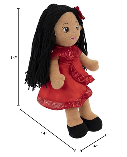Playtime by Eimmie 14" Soft Baby Doll for Girls (Julie) - Plush Rag Doll for Toddlers & Infants, Washable Stuffed Toy with Sensory Fabric Body - Great for Baby Showers, Birthdays & Special Occasions