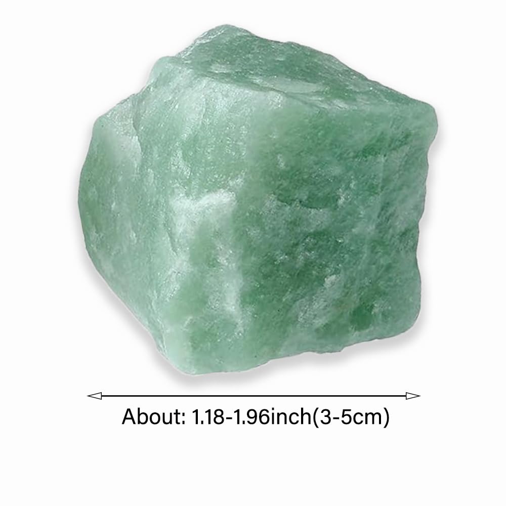 2PCS Natural Raw Stone Healing Crystals Bulk Healing Gemstones for Reiki Tumbling Fountain Rocks Meditation Garden Home Decor (Green Aventurine)