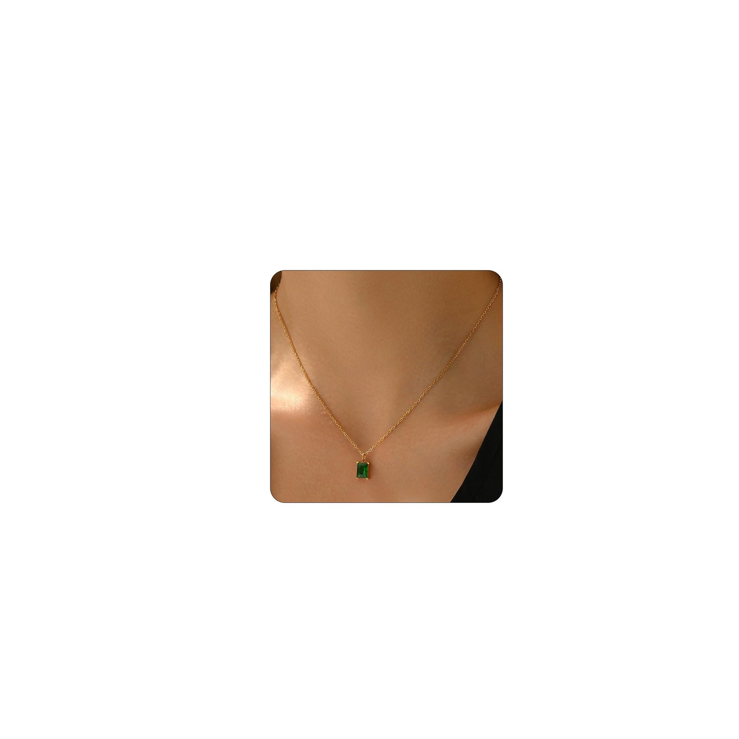 Jewigo Cubic Zirconia Necklaces for Women 18K Gold Plated Tear drop Necklace Dainty Layered CZ Lariat Diamond Necklace