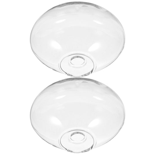 Levemolo 2pcs Hanging Glass Terrarium Wall Planter Vases for Indoor Hydroponic Plants, Flat Glass Flower Holders Wall Mounted for Home Décor and Plant Propagation